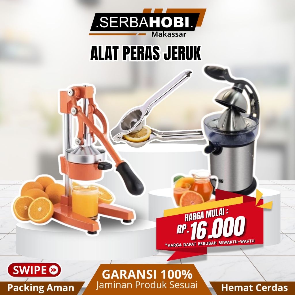 Alat Peras Jeruk Manual Elektrik Stainless Steel / Pemeras Jeruk
