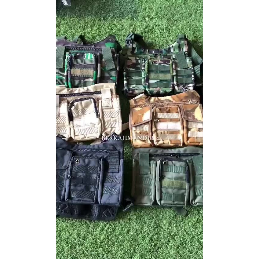 Tas Rompi Dada Tactical Militer TNI AD Tas Chest Bag Multifungsi