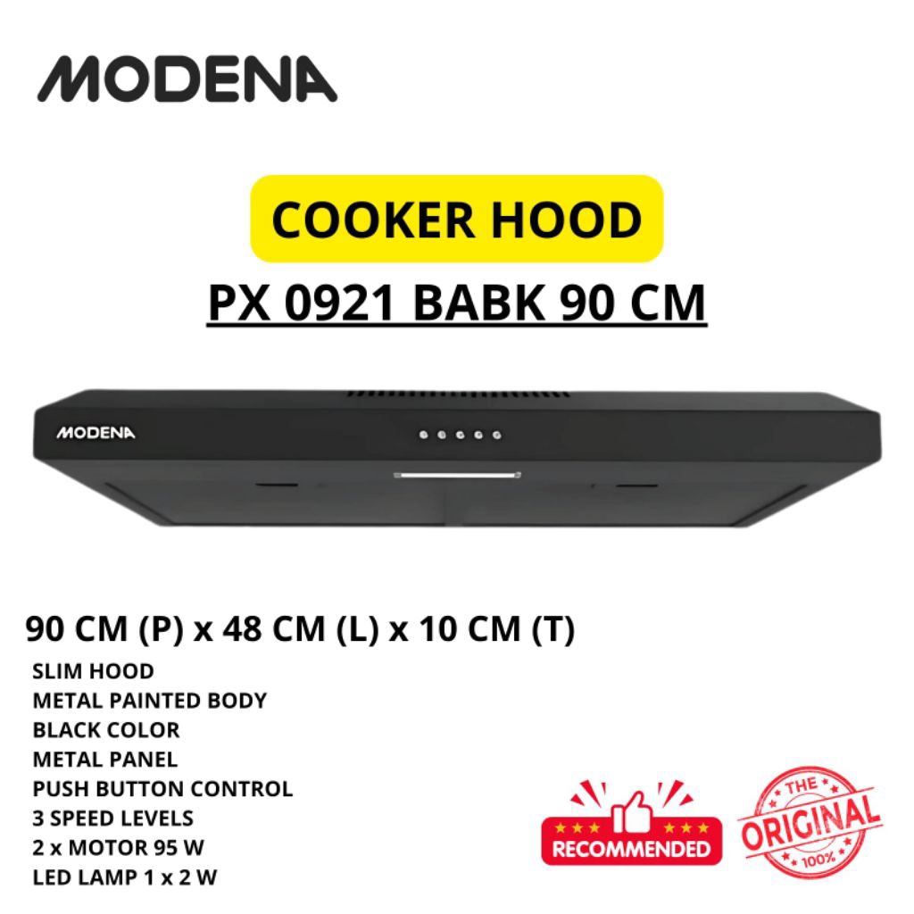 COOKER HOOD MODENA PX 0921 BABK 90 CM PENGHISAP ASAP DAPUR