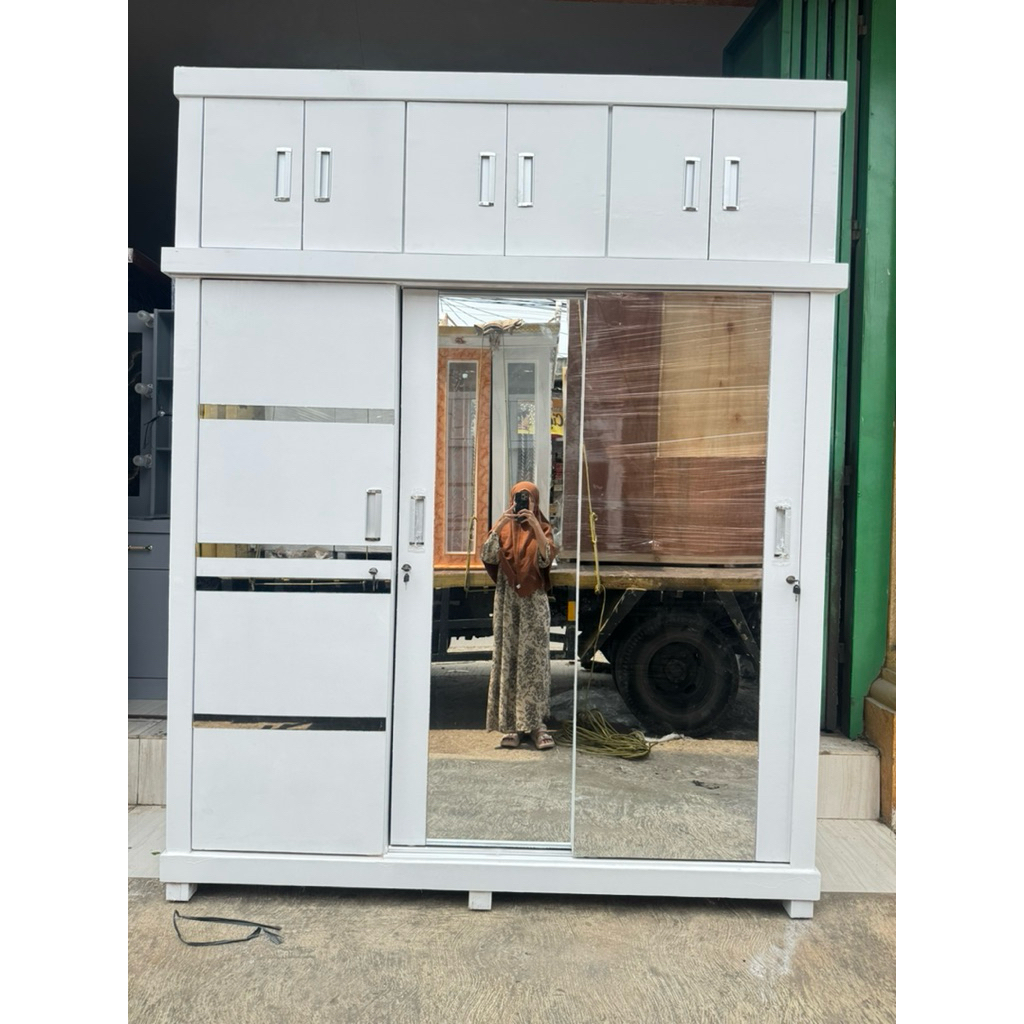 Lemari Eliza / Lemari Sliding 2 Pintu + Pintu Hijab