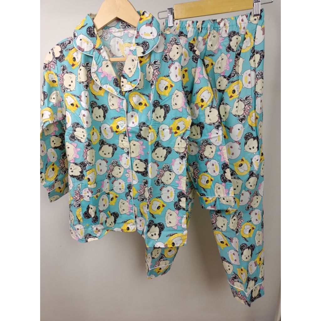 Piyama Karakter Wanita katun Lengan Panjang