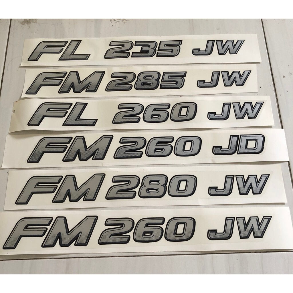 stiker Hino Ranger Lohan FL 235 JW FM 285 JW FL 260 JW FM 260 JD FM 280 JW / stiker hino 500