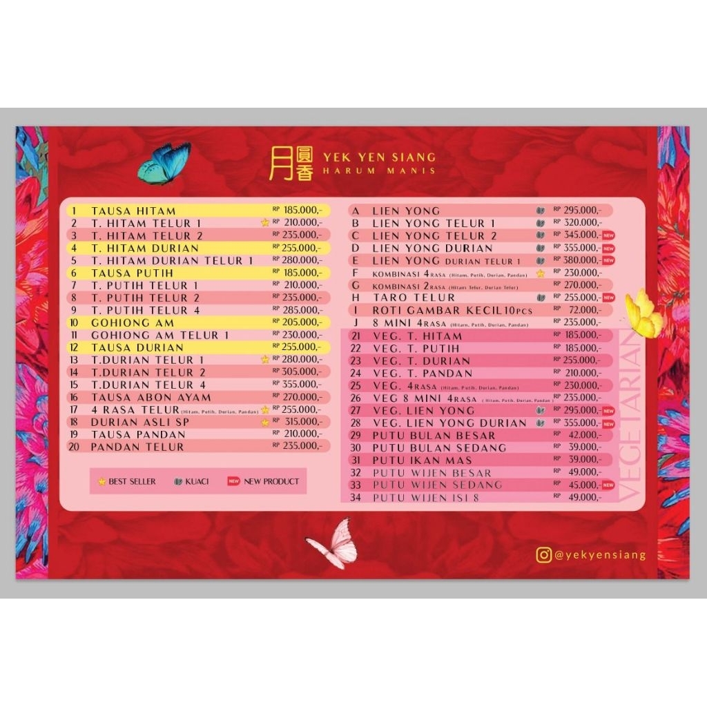 Kue Bulan / Mooncake Yek Yen Siang (Harum Manis)