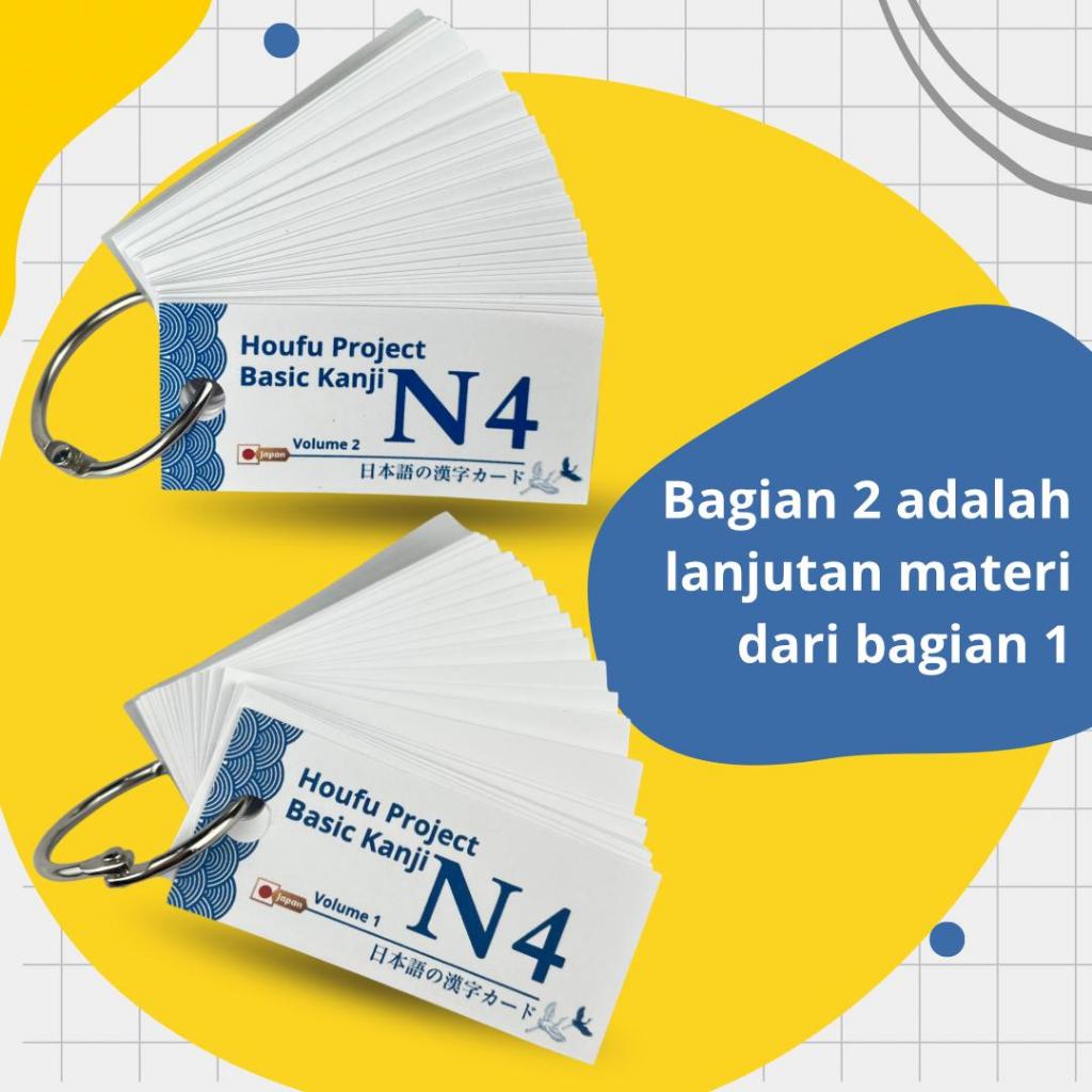 Flash Card Bahasa Jepang Basic Kanji N4 Efektif