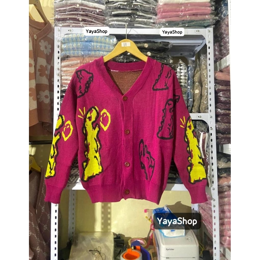 Cardigan Rajut Dino/Atasan Rajut Dino
