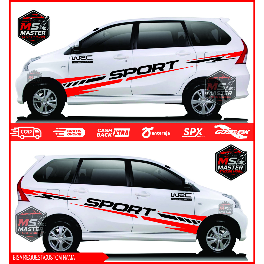 Sticker Cutting Mobil avanza sigra xenia Universal bahan awet Tahan Lama model terbaru