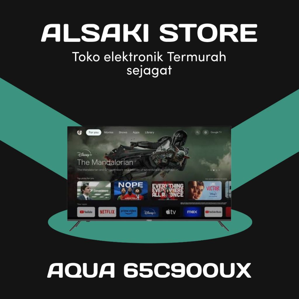 AQUA 65C900UX/65C900 4K OLED GOOGLE TV AQT65C900UX