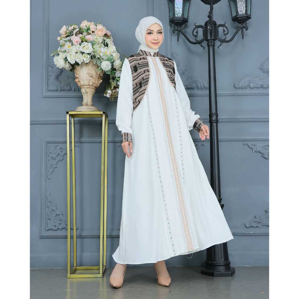 Kiukiu Abaya Turki Premium - Gamis Abaya - Abaya Putih - Abaya Hitam - Gamis Abaya Wanita - Abaya Ca