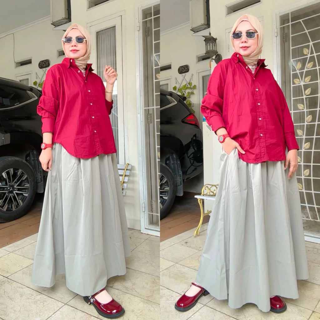 Rok panjang basic ala uniqlo