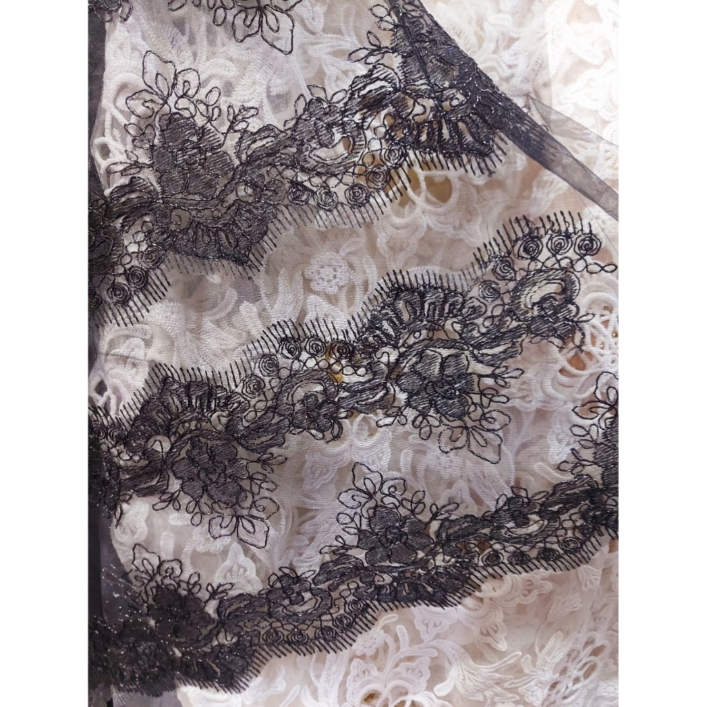 kain tile bordir Premium  - kain tile bordir renda  - kain tile bordir original  - dr