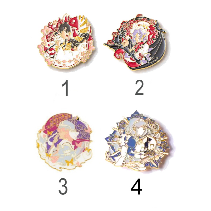 pin enamel besi touhou reimu remilia
