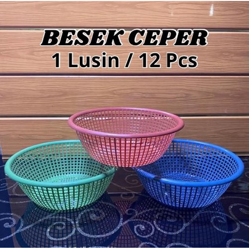 Wadah Berkat Plastik Tebal Berkualitas Besek Ceper - Besek Hajatan - 1 Lusin(12pcs)