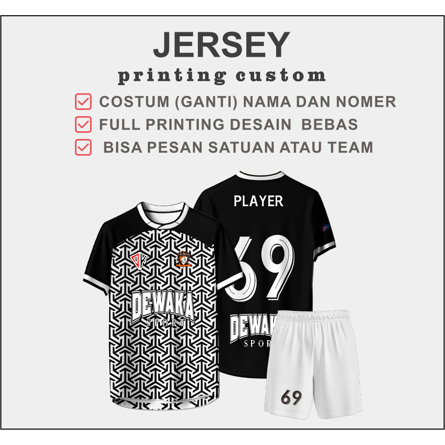 Jersey Futsal Custom Drifit Milano Nyaman