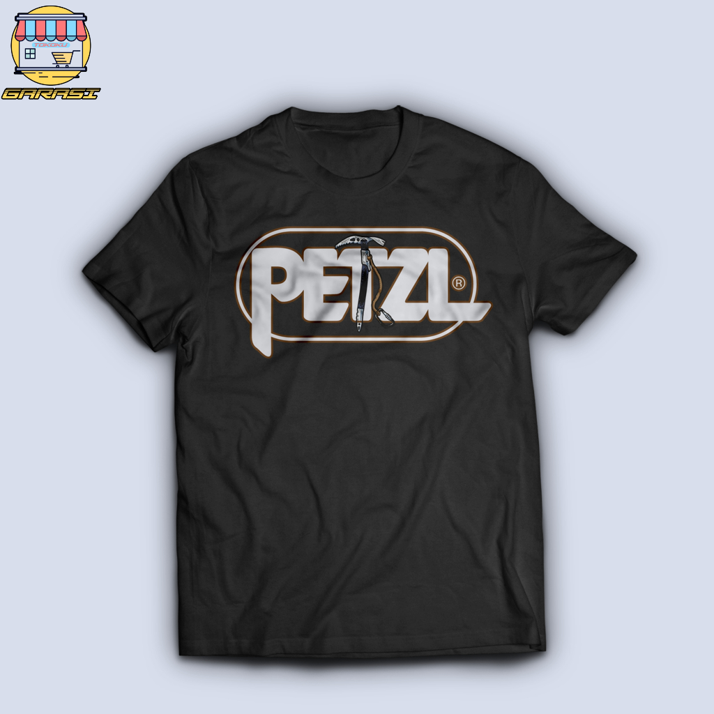 garasi tokoku kaos pendaki gunung unisex pria dan wanita petzl logo 6 baju outdoor