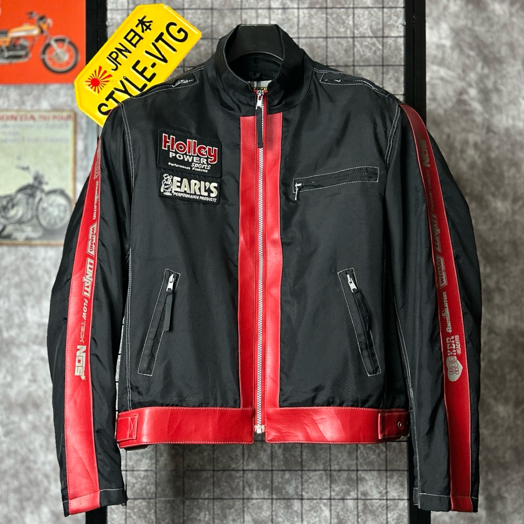 jaket motor touring racing biker vintage Earls Pergormance Original bkn yellow corn harley davidson 