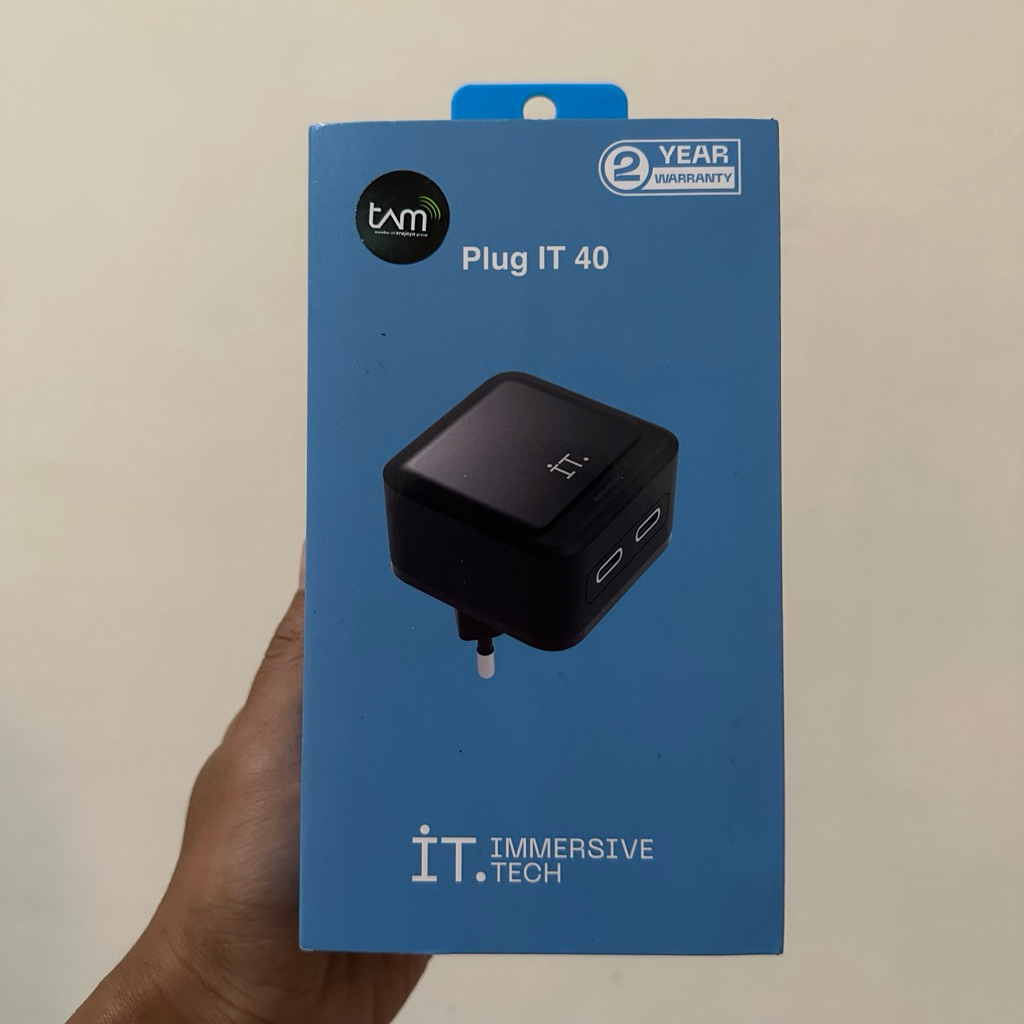 IT Plug IT 40W Charger USB-C Dual Output 40 Watt PPS Super Fast Charging - Black