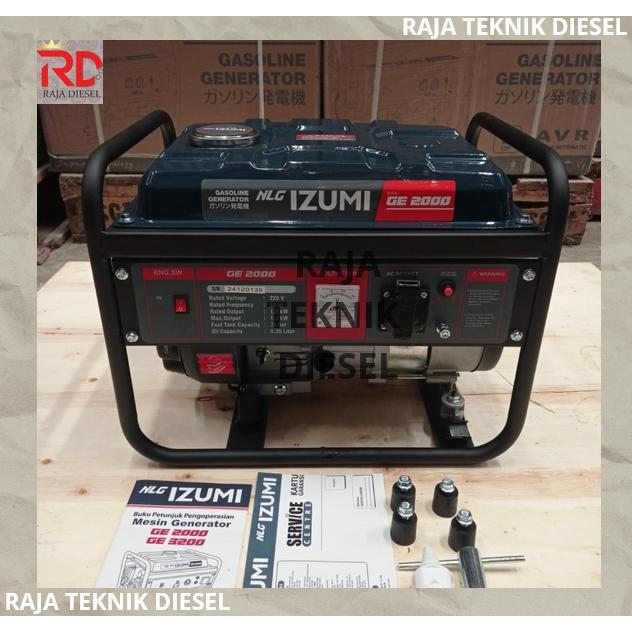 NLG IZUMI Genset Bensin 1200 1000 watt Gasoline Generator Listrik GE 2000 1 Phase 1.0 - 1.2 KW GE200
