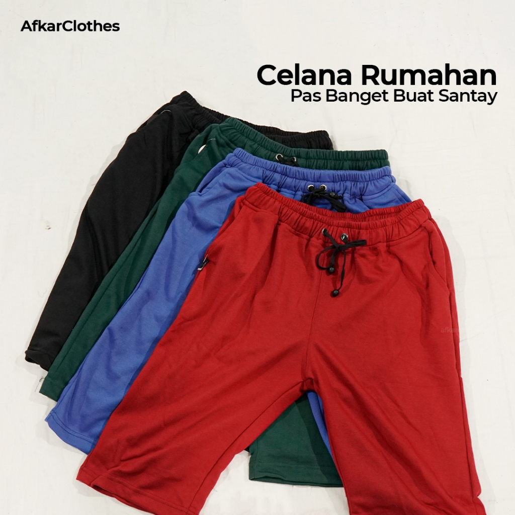 Afkar Clothes - celana pendek / celana training pria/ celana pendek olahraga  / CTA-B