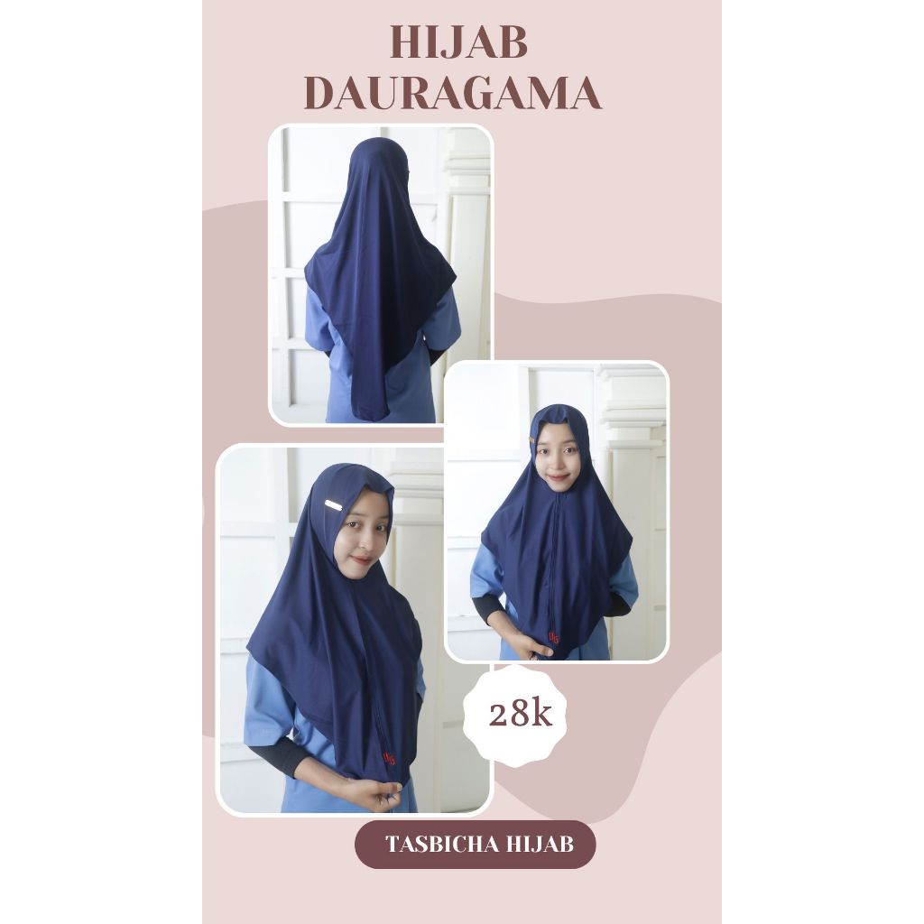 Hijab Dauragama non-pet-Hijab Instan-Hijab Kekinian
