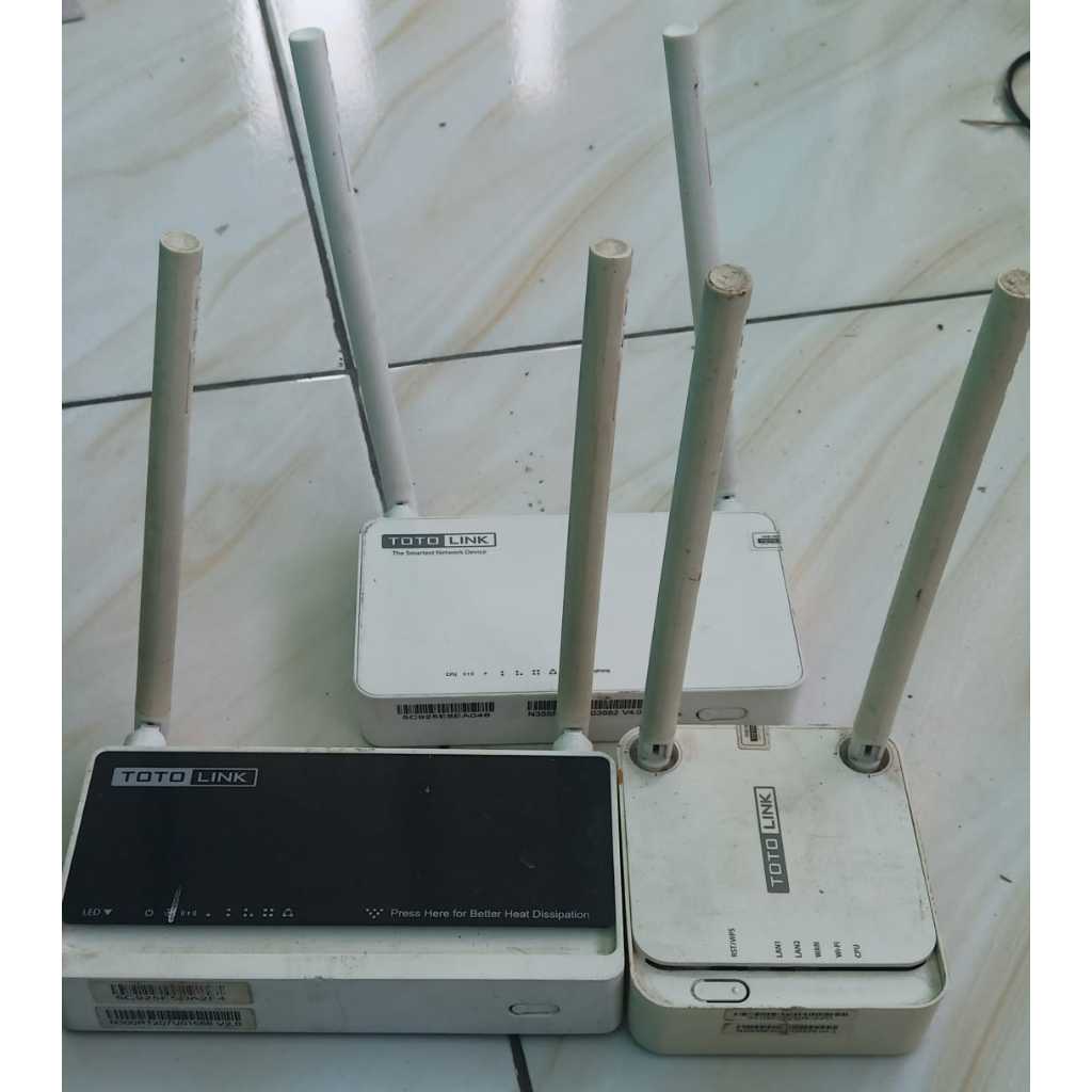 TOTOLINK N200RE,TOTOLINK N355RT dan TOTOLINK N300RT bekas normal
