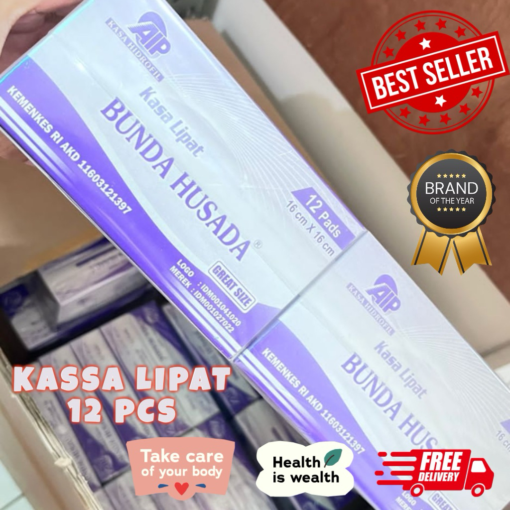 COD Ready  Kassa Perban Steril Ukuran 16x16 Hidrofil Onemed 1 Pack Bunda Husada Lipat Gulung Balut L