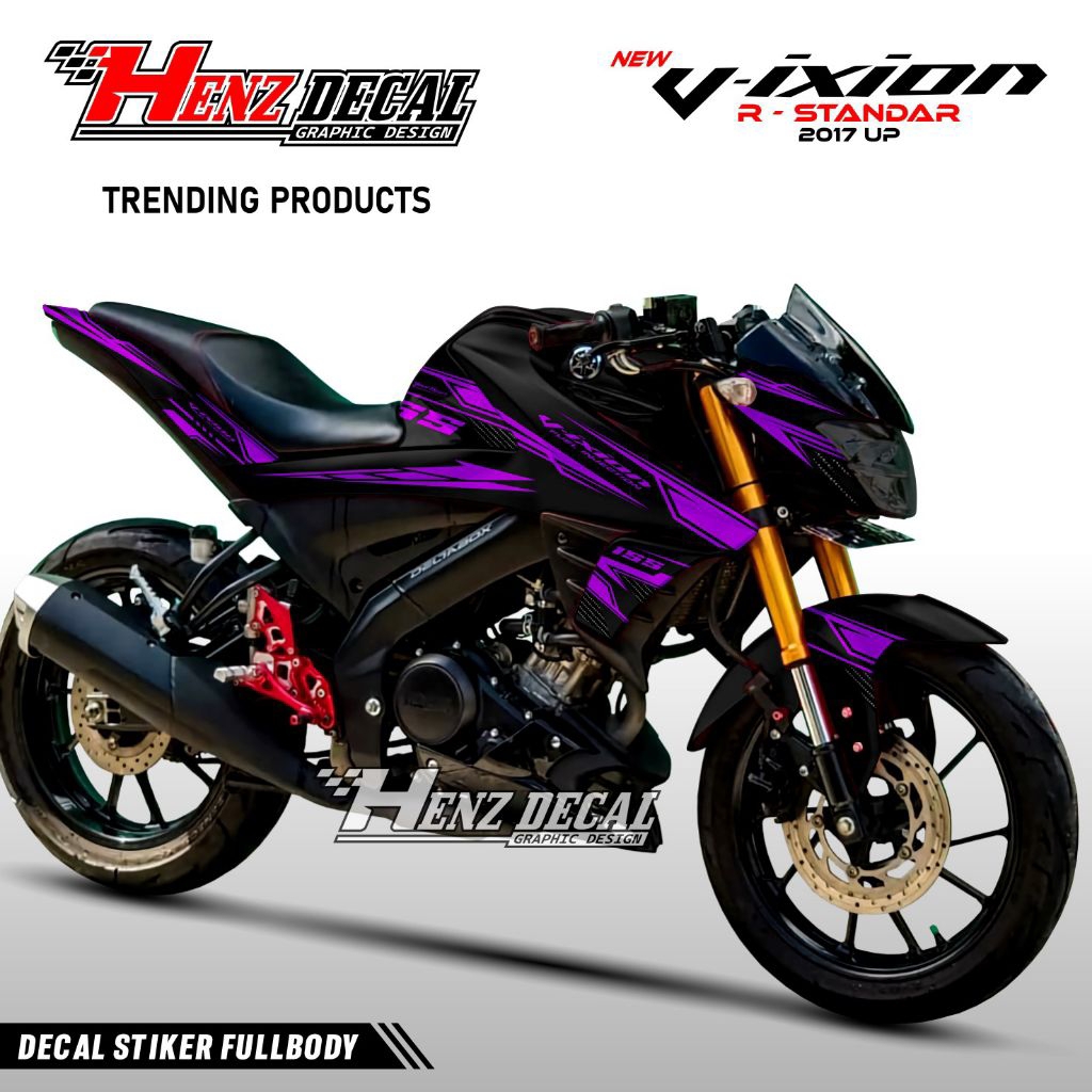 Decal Terbaru New Vixion R 2017 // Stiker Decal Yamaha Vixion R Fullbody // Variasi Motif Racing Ker