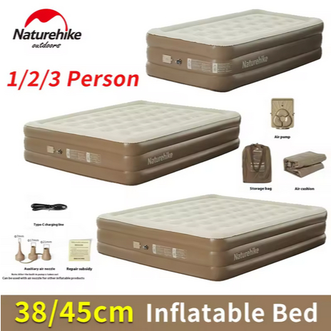 KASUR GLAMPING BUILT-IN PUMP INFLATABLE BED NATUREHIKE CNK2550WS013