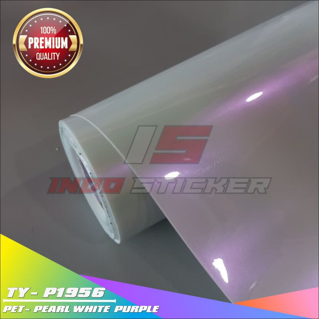 Sticker Skotlet PET Pearl White Purple / Sticker PET Lembayung Pearl White Purple Premium [ROLL]