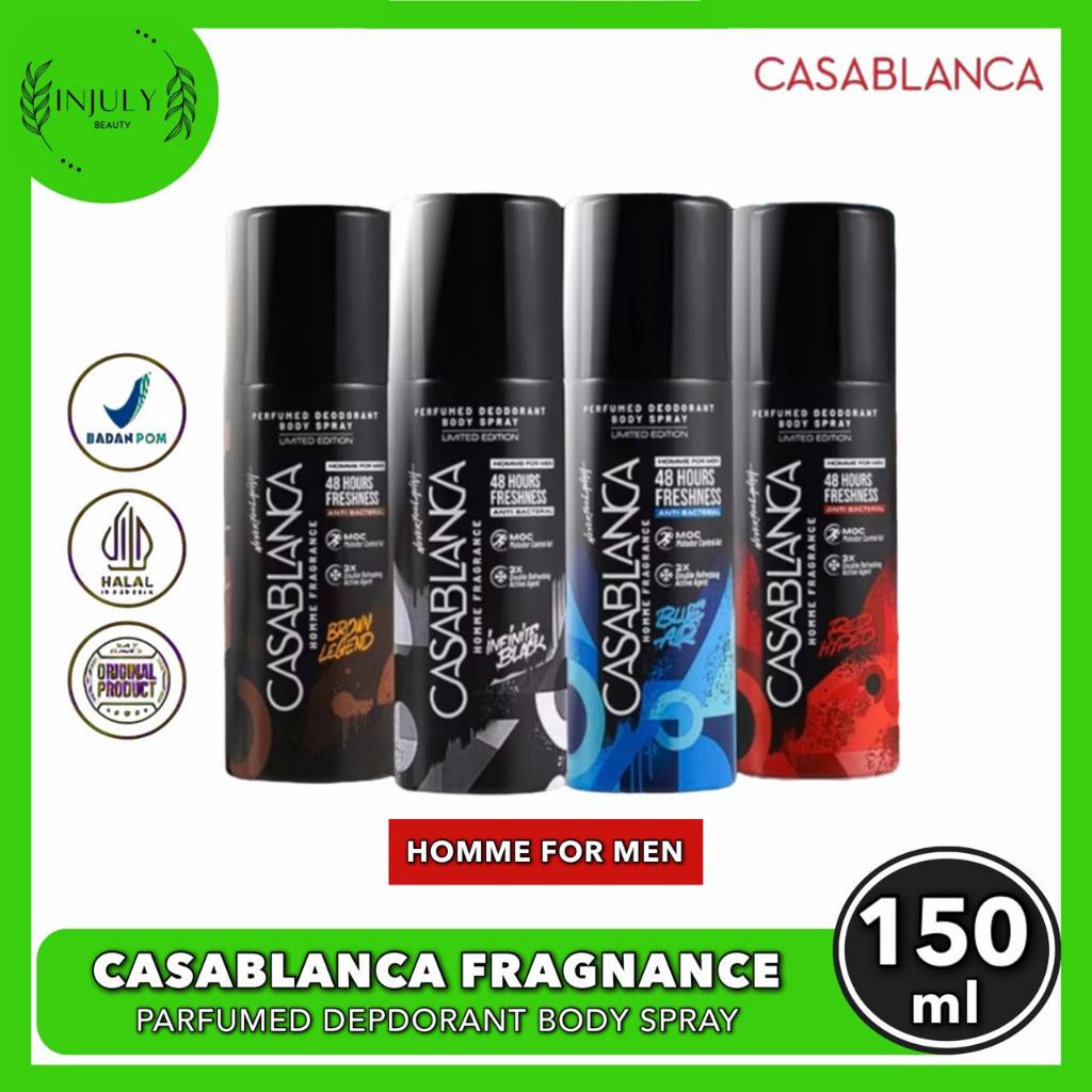 Casablanca Homme Fragrance Perfume Deodorant Body Spray Pria All Variant 150ML