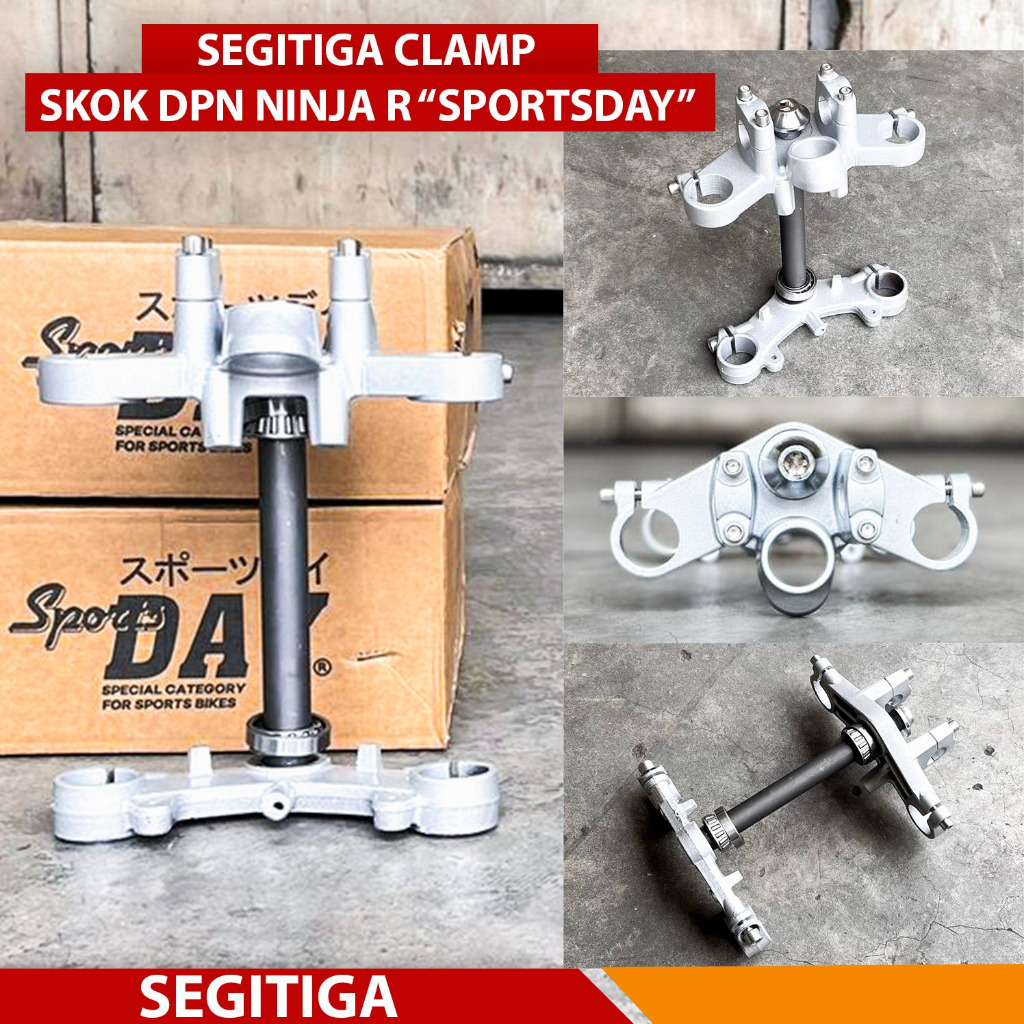 Segitiga T Ninja R/RR Atas Bawah As 33mm Untuk Shock Ori Vixion Scorpio KLX Ninja Gorilla MOS DAY DL