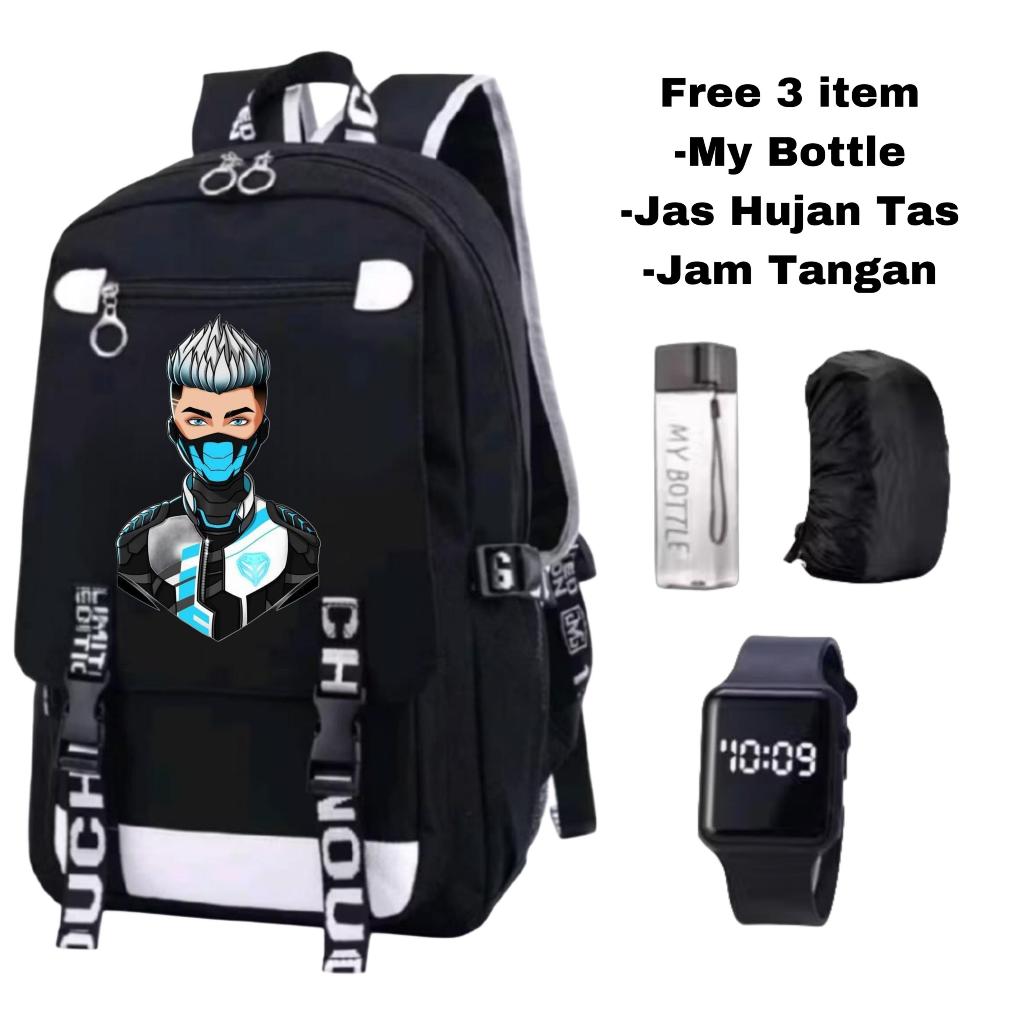 tas ransel ff chrono-tas free fire cowok-tas karakter chrono
