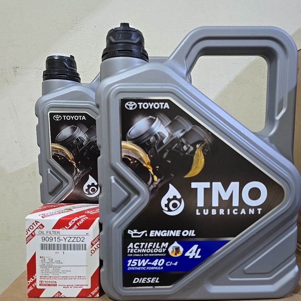 Gratis Filter 90915-YZZD2 Oli Paket Ganti Oli Toyota TMO Diesel 15w-40 8 Liter Original Mobil INOVA 