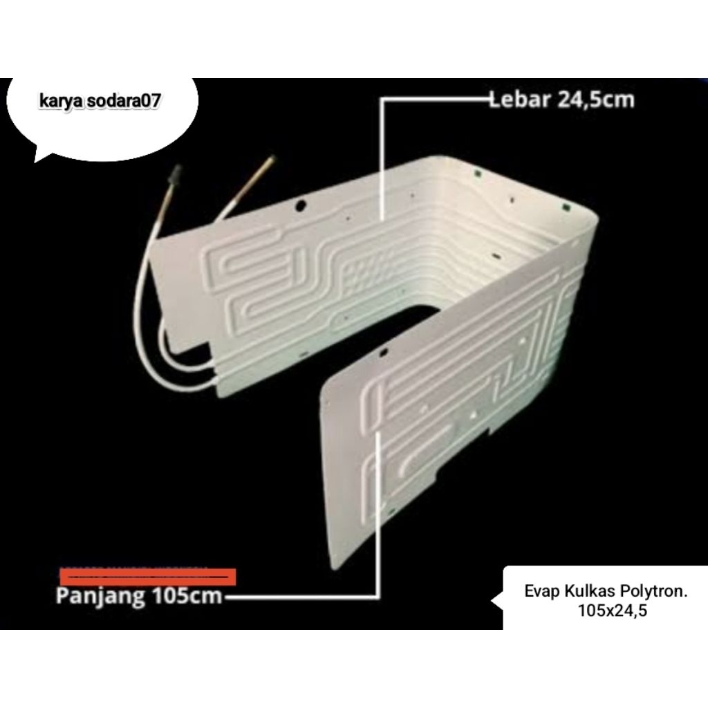 Evap Kulkas SUDAH DI TEKUK EPAP Polytron Evaporator Kulkas 1 Pintu Polytron 105x24,5 evap Tekuk Kulk