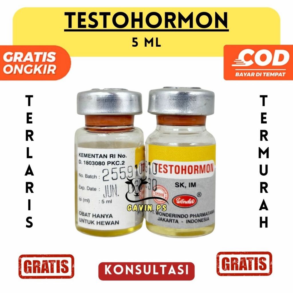 TESTOHORMON 5 ml - Mengatasi Gangguan Reproduksi Hewan Wonder