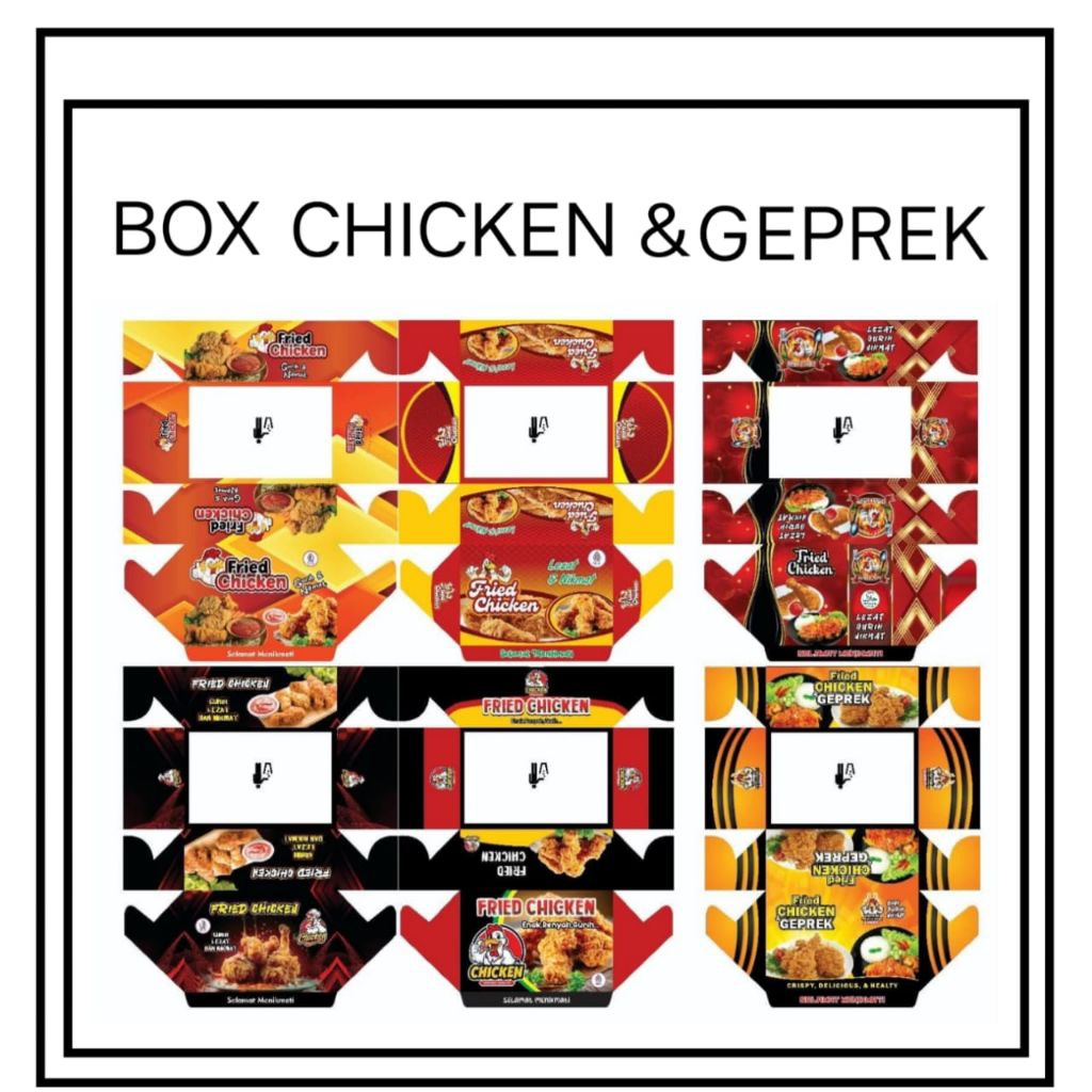 BOX KARDUS FRIED CHICKEN AYAM GEPREK