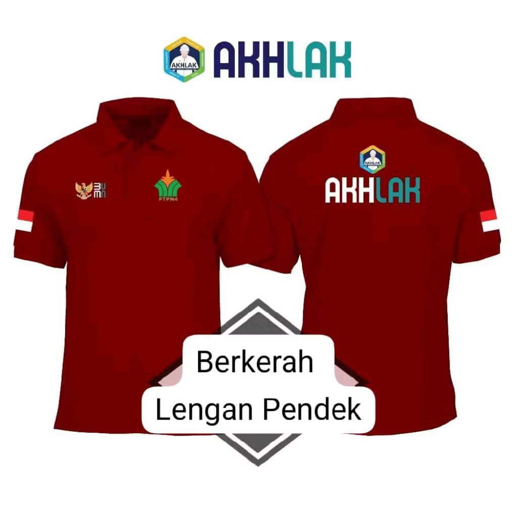 KAOS POLO LENGAN PENDEK AKHLAK BUMN PTPN4 COD // KAOS POLO BERKERAH LENGAN PENDEK AKHLAK BUMN PTPN4
