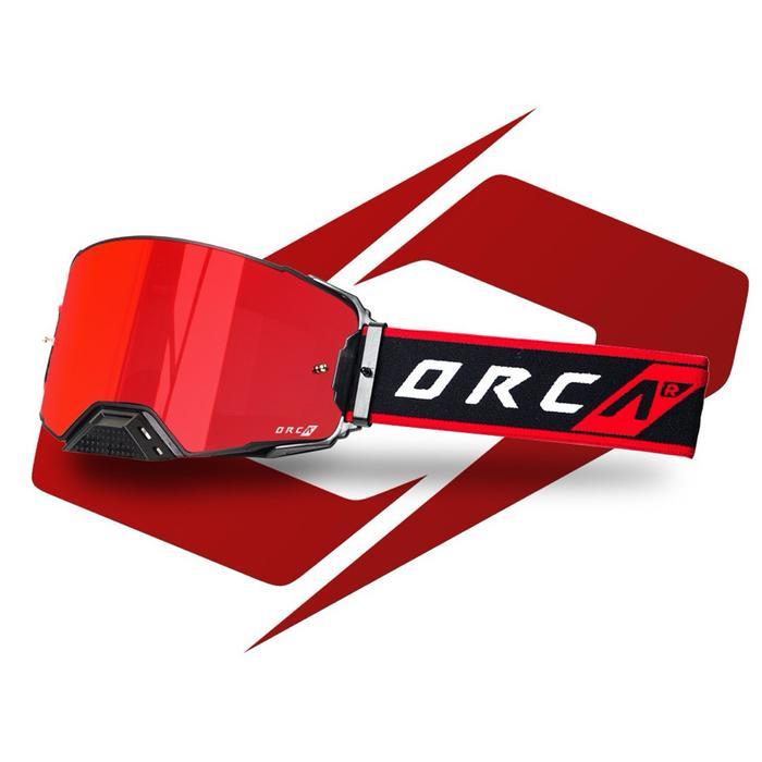 GOGGLE ORCA BLACK RED WHITE KACAMATA HELM ORCA BLACK RED WHITE KACAMATA OFFROAD ORCA BLACK RED WHITE