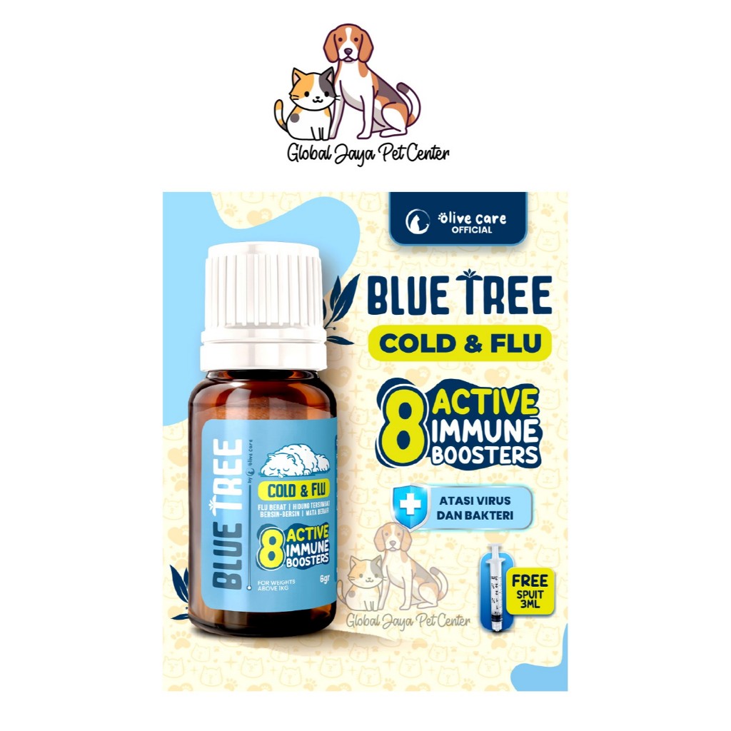 Olive Care Blue Tree Cold Flu obat pilek kucing