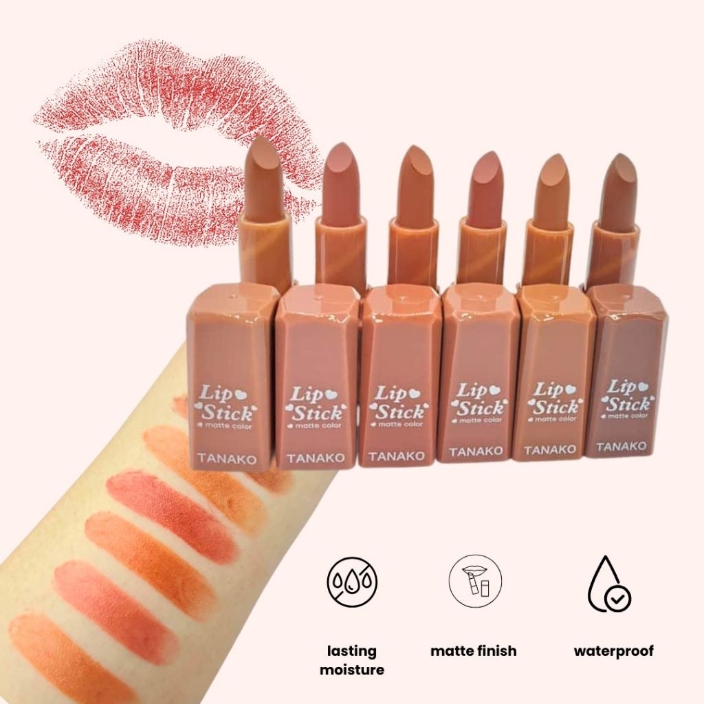 PROMO PER 6 PCS LIPSTICK NUDE MATTE WATERPROOF LIPSTIK