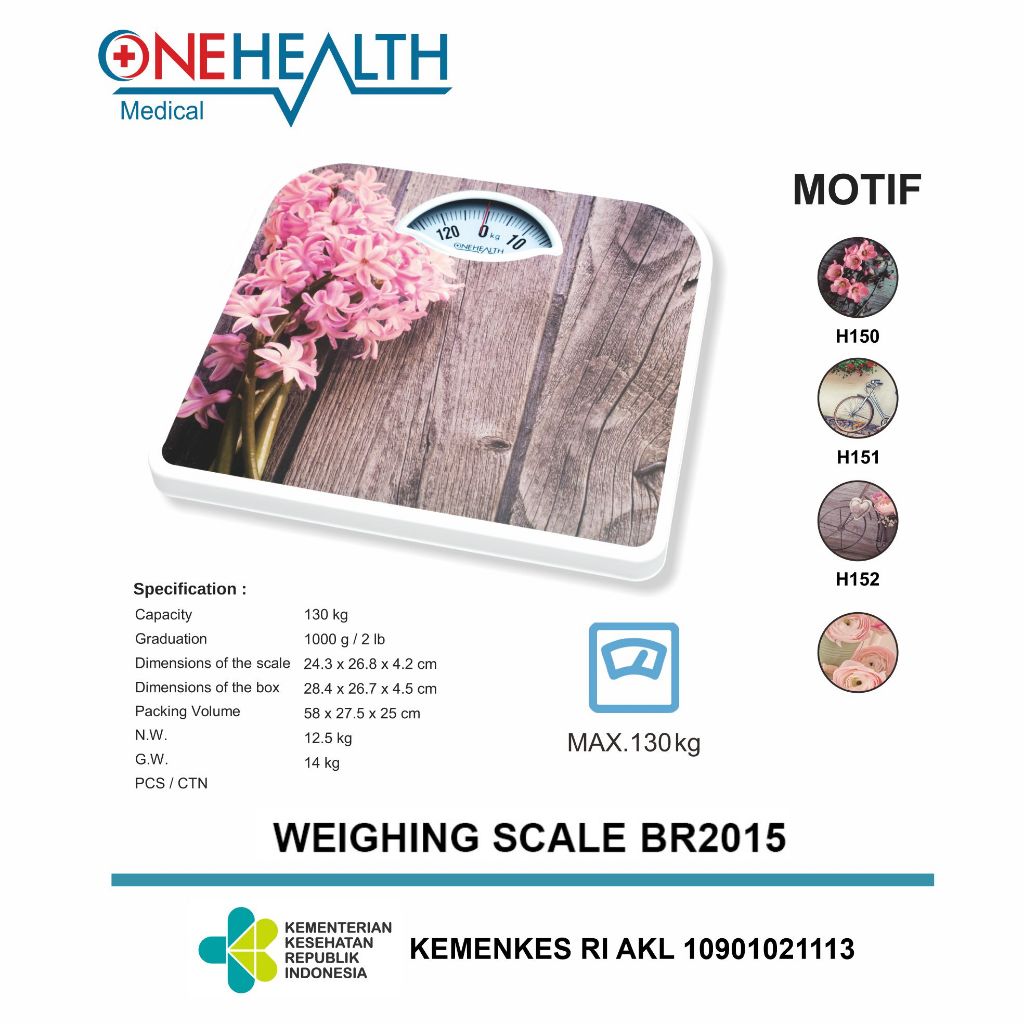 Onehealth Timbangan Badan Manual Jarum BR2015 / BR 2015 - Dewasa / Anak
