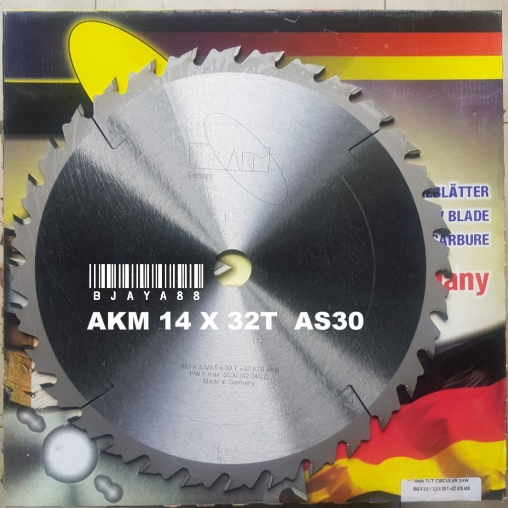 AKM PISAU GERGAJI CIRCULAR SAW BLADE 14" X 32T GIGI AKM GERMANY