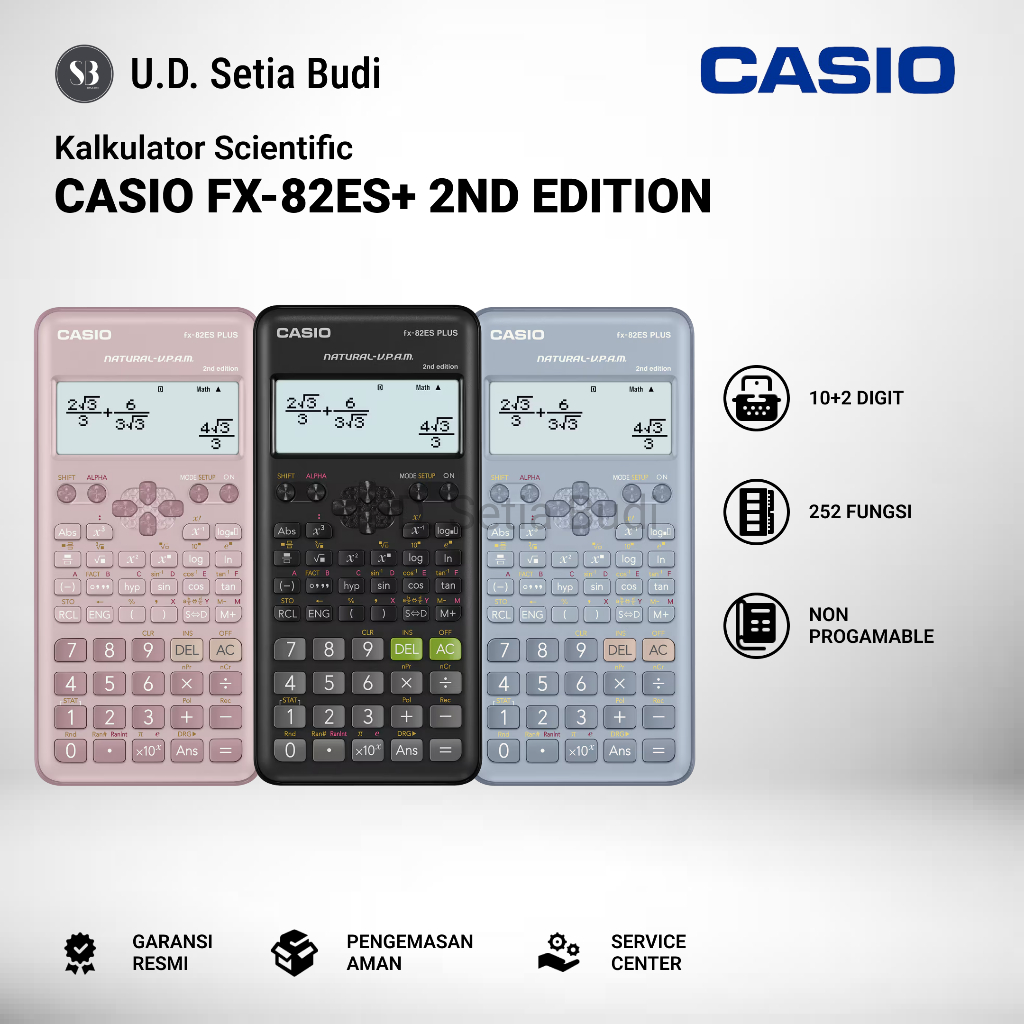 Kalkulator Scientific Casio FX-82ES Plus Classwiz Asli dan Bergaransi