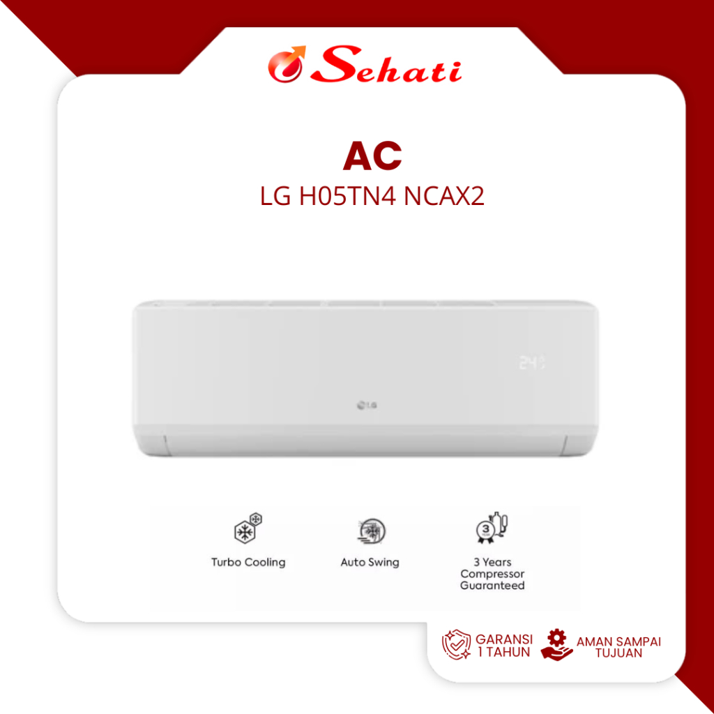 (Chat Admin Untuk Ketersediaan Stock dan Ongkir) LG Air Cooling H05TN4 NCAX2 (I) AC LG 0.5 1/2 PK AC