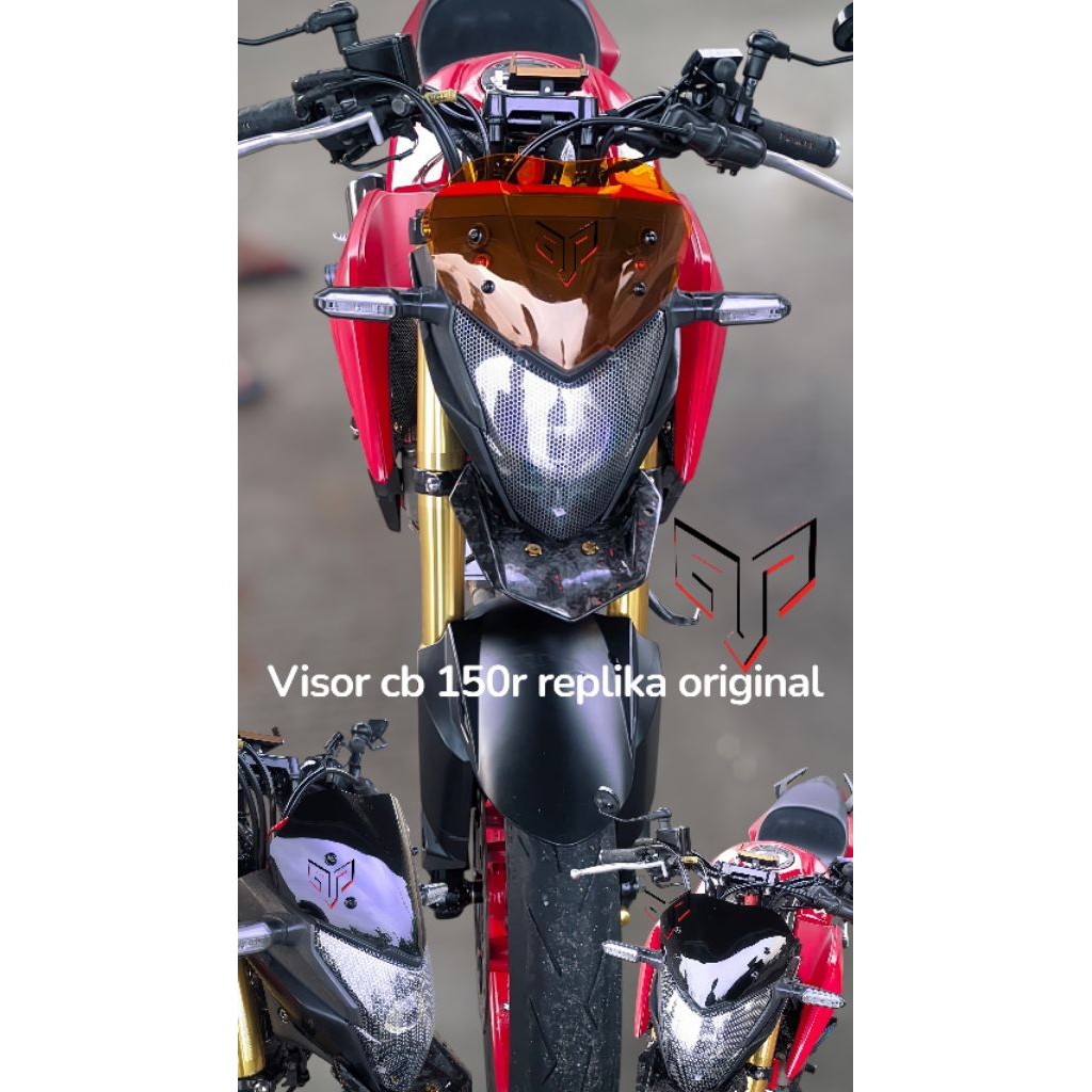 visor new cb 150r windshield cb150r facelift visor replika model original bahan akrilik