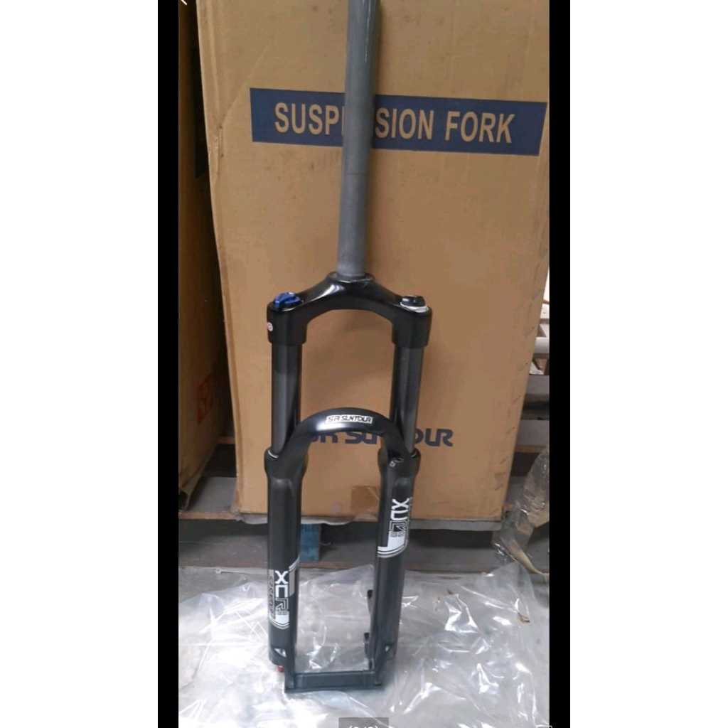 Fork 27.5 Suntour XCR Air T120 Lock Rebound Oversize QR Stanchion Hitam