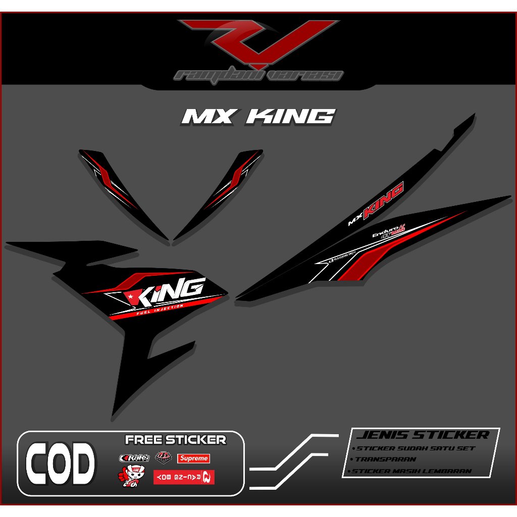 STRIPING TRANSPARAN JUPITER MX KING/STIKER VARIASI MX KING 150 TRANSPARAN KEREN