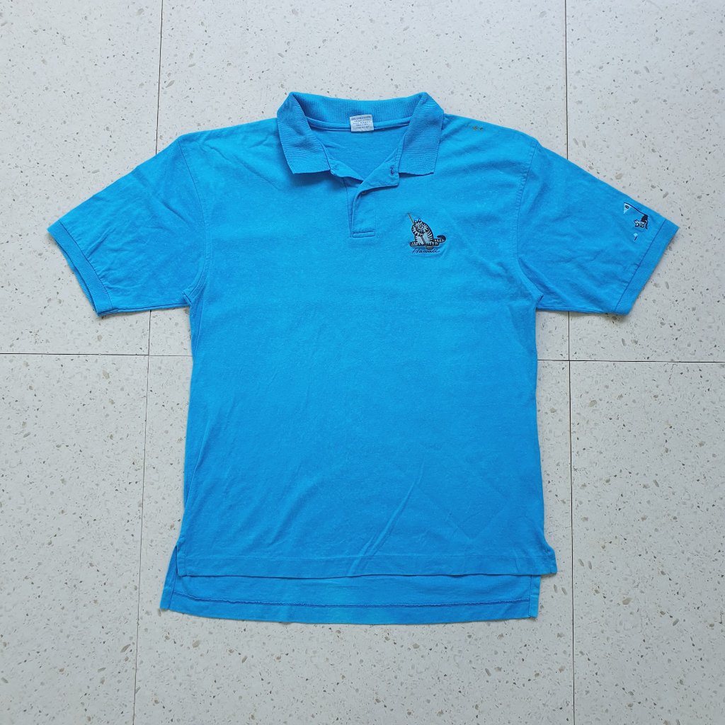 Baju Kaos Polo Crazy Shirt Hawaii / Size M - LD 52 cm / Bekas - Second - Preloved