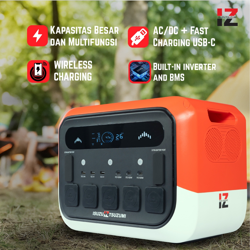 Portable Power Station 2400W Isuzu Tsuzumi IPS2500 Portable Power Station 2400W