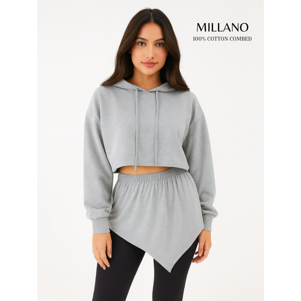 Rok Palsu Asimetris Korean Style / Fake Skirt / Rok Sambungan Baju / Rok Wanita Miring