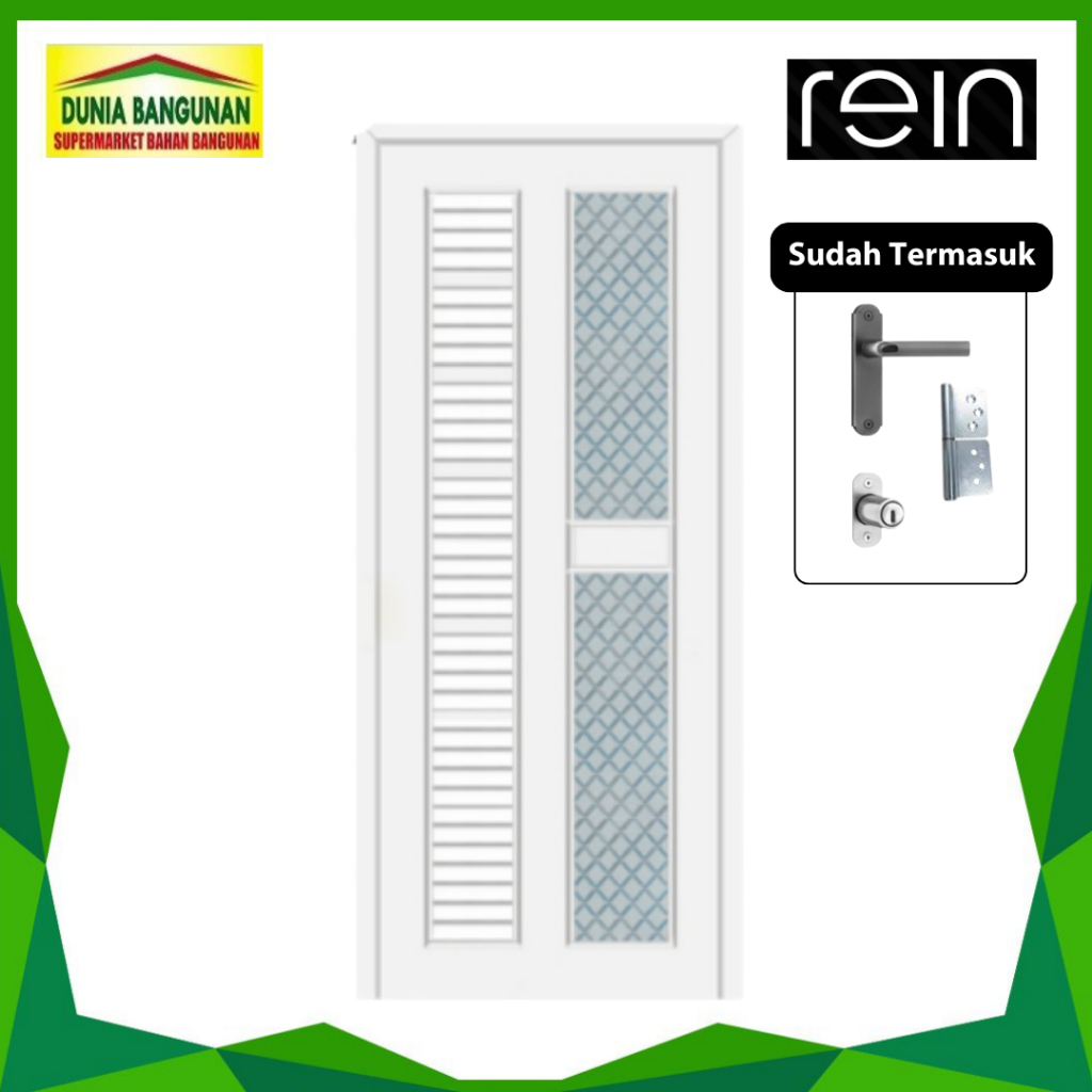 Pintu UPVC Kamar Mandi Rein UP 05 Pintu UPVC 200X70 cm Pintu Putih Minimalis